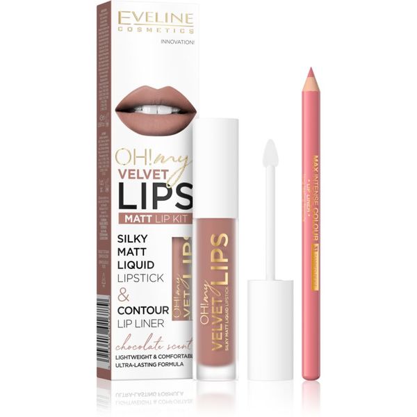 Eveline Cosmetics Eveline Cosmetics OH! my LIPS Velvet set za usne 11 Cookie Milkshake 1 kom