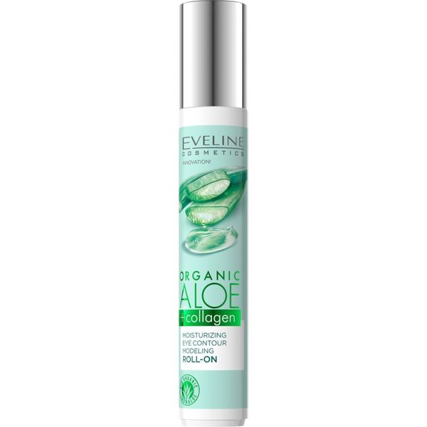 Eveline Cosmetics Eveline Cosmetics Organic Aloe+Collagen roll-on za oči  s hidratantnim učinkom 15 ml
