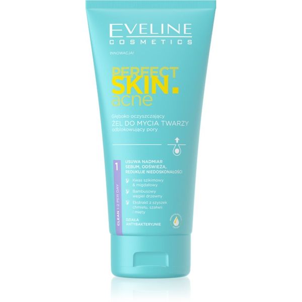Eveline Cosmetics Eveline Cosmetics Perfect Skin .acne gel za dubinsko čišćenje za problematično lice, akne 150 ml