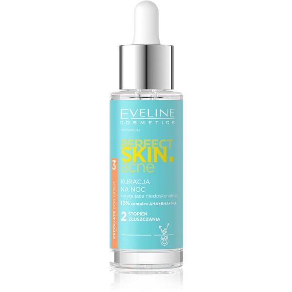 Eveline Cosmetics Eveline Cosmetics Perfect Skin .acne intenzivna noćna njega za nepravilnosti na licu sklono aknama 30 ml