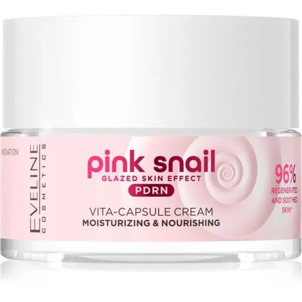 Eveline Cosmetics Eveline Cosmetics Pink Snail Glazed Skin Effect anti-age krema za posvjetljivanje 50 ml
