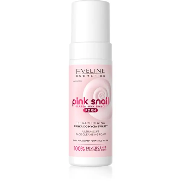 Eveline Cosmetics Eveline Cosmetics Pink Snail Glazed Skin Effect nježna pjena za čišćenje za lice 150 ml