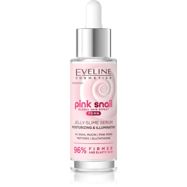 Eveline Cosmetics Eveline Cosmetics Pink Snail Glazed Skin Effect posvjetljujući serum za lice 30 ml
