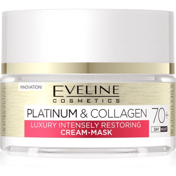 Eveline Cosmetics Eveline Cosmetics Platinum & Collagen obnavljajuća krema-maska 70+ 50 ml