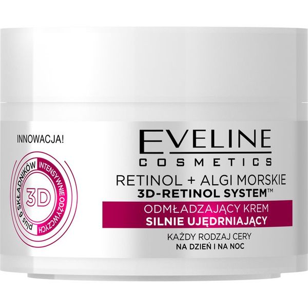 Eveline Cosmetics Eveline Cosmetics Retinol + Sea Algae krema za zaglađivanje i posvjetljivanje s retinolom 50 ml