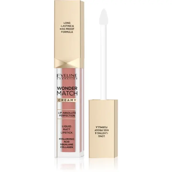 Eveline Cosmetics Eveline Cosmetics Wonder Match dugotrajni mat tekući ruž za usne s hijaluronskom kiselinom nijansa 04 Carmel 6.8 ml