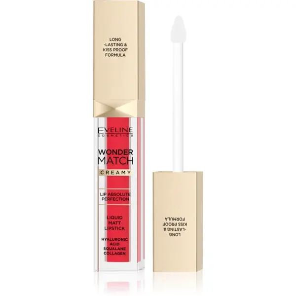 Eveline Cosmetics Eveline Cosmetics Wonder Match dugotrajni mat tekući ruž za usne s hijaluronskom kiselinom nijansa 06 Classic Red 6.8 ml