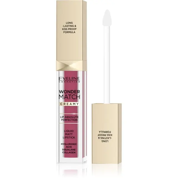 Eveline Cosmetics Eveline Cosmetics Wonder Match dugotrajni mat tekući ruž za usne s hijaluronskom kiselinom nijansa 10 Berry Rose 6.8 ml