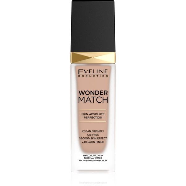 Eveline Cosmetics Eveline Cosmetics Wonder Match dugotrajni tekući puder s hijaluronskom kiselinom nijansa 15 Natural 30 ml