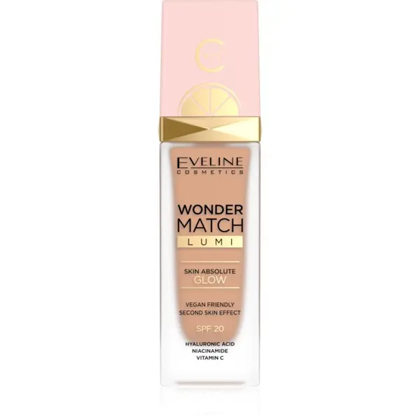 Eveline Cosmetics Eveline Cosmetics Wonder Match Lumi hidratantni puder s učinkom zaglađivanja SPF 20 nijansa 25 Sand Beige 30 ml