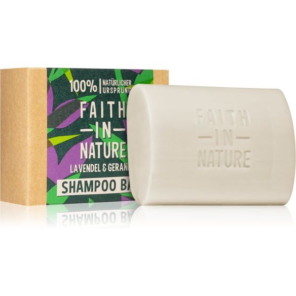 Faith In Nature Faith In Nature Lavender & Geranium organski čvrsti šampon s lavandom 85 g