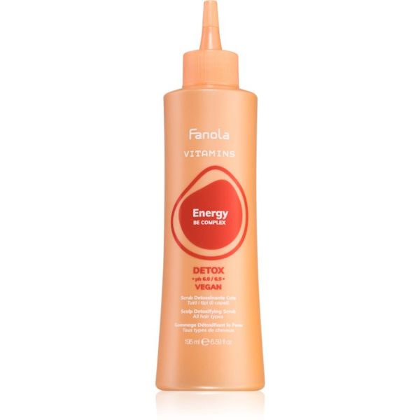 Fanola Fanola Vitamins Scalp Detoxifying Scrub piling gel za čišćenje za sve tipove kose 195 ml
