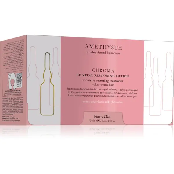 FarmaVita FarmaVita Amethyste Chroma svilenkasta njega za regeneraciju za obojenu kosu 10x10 ml