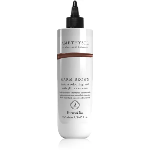FarmaVita FarmaVita Amethyste Instant Colouring Fluid Bonding maska pro světle blond až středně hnědé vlasy nijansa Warm Brown 250 ml