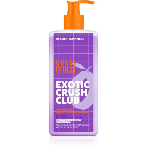 Farmona Farmona Tutti Frutti Exotic Crush Club energetski gel za tuširanje s AHA Acids 400 ml