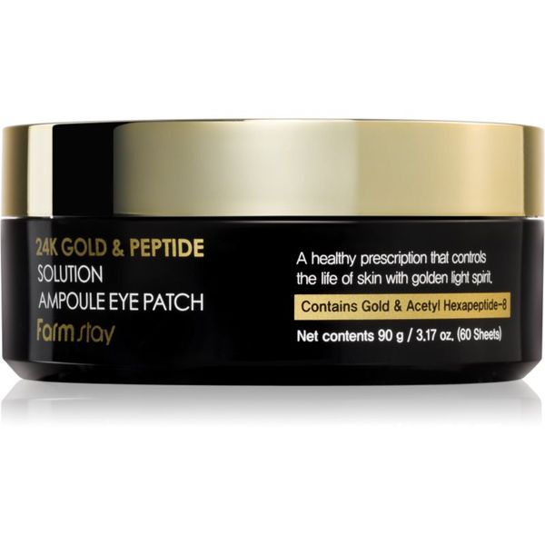 Farmstay Farmstay 24K Gold & Peptide Solution maska za oči 60 kom