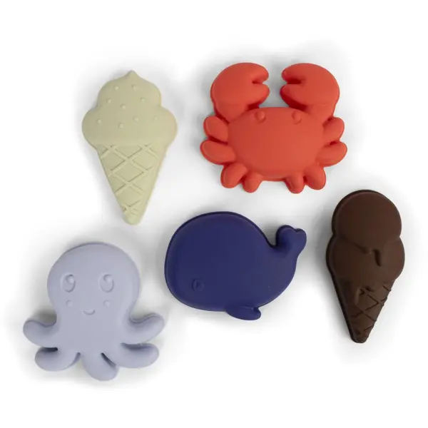 FILIBABBA FILIBABBA Silicone Sand Toys Blue Mix igračka za vodu 5 kom