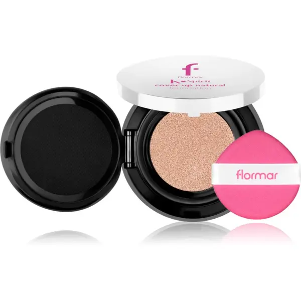 flormar flormar K-Spirit Cover Up Natural Cushion Foundation dugotrajni kompaktni puder nijansa 002 - Porcelain 80 g