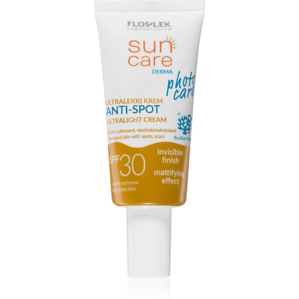 FlosLek Laboratorium FlosLek Laboratorium Sun Care Derma Photo Care blaga hranjiva krema za lice za nesavršenosti na licu SPF 30 30 ml