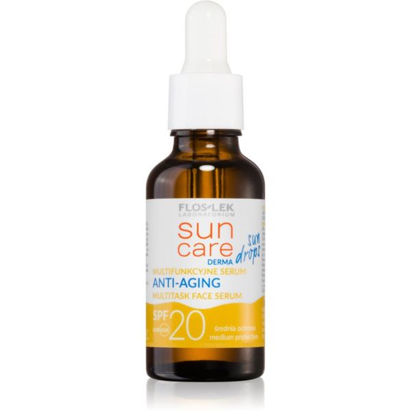 FlosLek Laboratorium FlosLek Laboratorium Sun Care Derma Sun Drops zaštitni serum s učinkom protiv bora SPF 20  30 ml