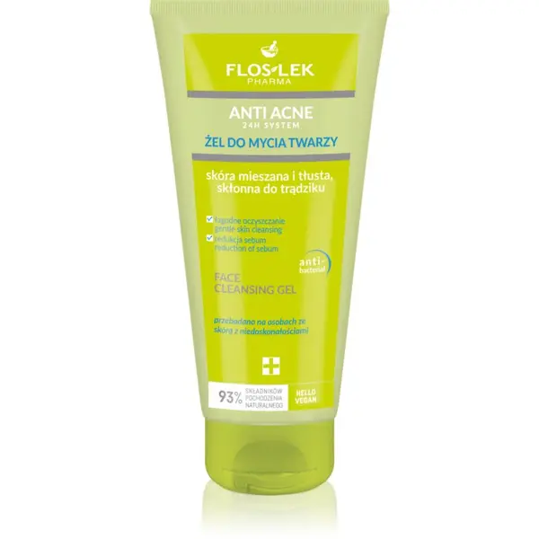 FlosLek Pharma FlosLek Pharma Anti Acne gel za čišćenje za masno lice sklono aknama 200 ml