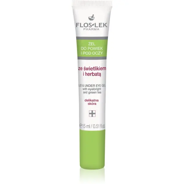 FlosLek Pharma FlosLek Pharma Eye Care gel za područje oko očiju s očanicom i zelenim čajem 15 ml