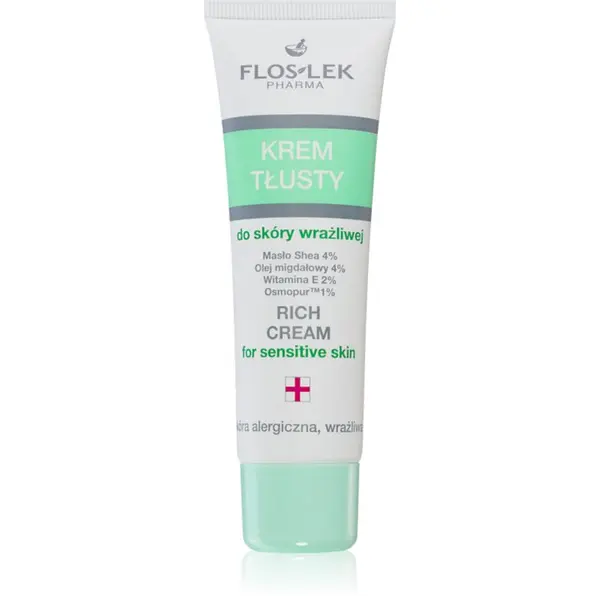 FlosLek Pharma FlosLek Pharma Hypoallergic Line visoko hranjiva noćna krema za osjetljivu i nadraženu kožu lica 50 ml
