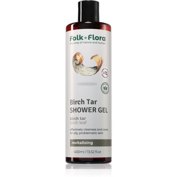 Folk & Flora Folk & Flora Birch Tar hranjivi gel za tuširanje 400 ml