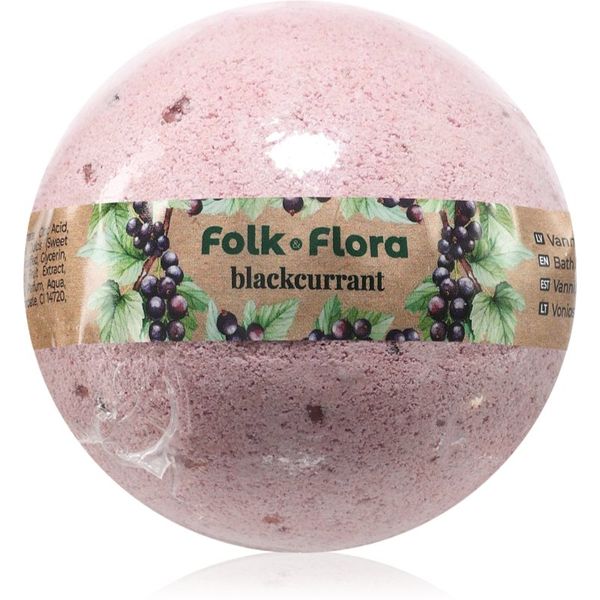 Folk & Flora Folk & Flora Blackcurrant bomba za kupanje s osvježavajućim učinkom 130 g