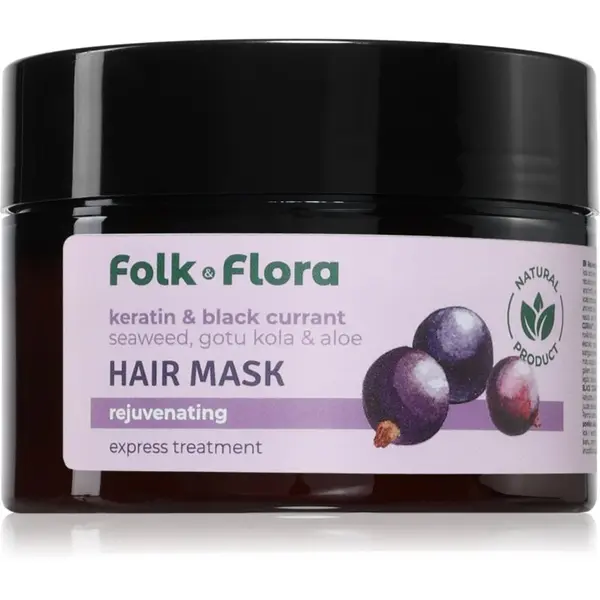 Folk & Flora Folk & Flora Keratin & Black Currant regenerirajuća maska za kosu 200 ml