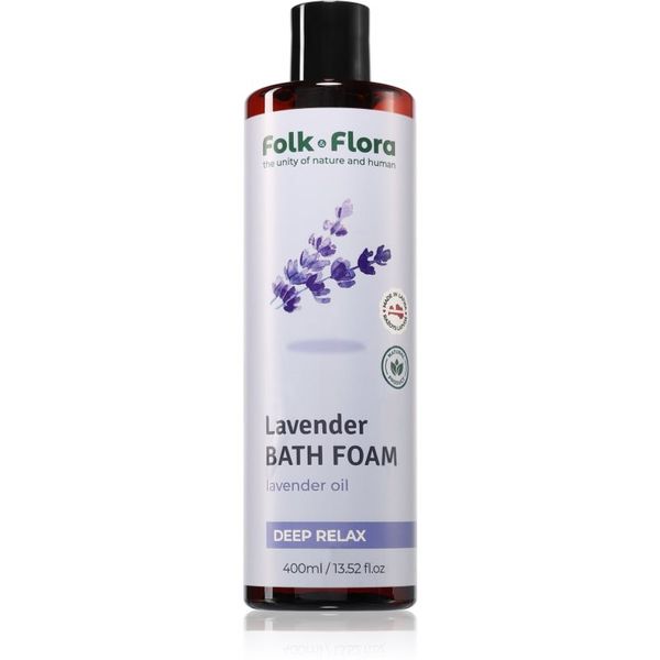 Folk & Flora Folk & Flora Lavender pjena za kupanje s umirujućim djelovanjem 400 ml
