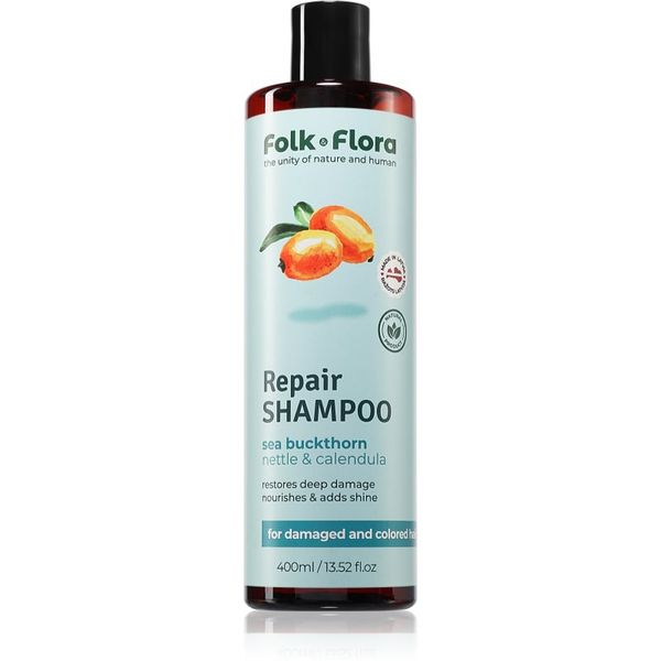 Folk & Flora Folk & Flora Sea Buckthorn obnavljajući šampon za obojenu i oštećenu kosu 400 ml