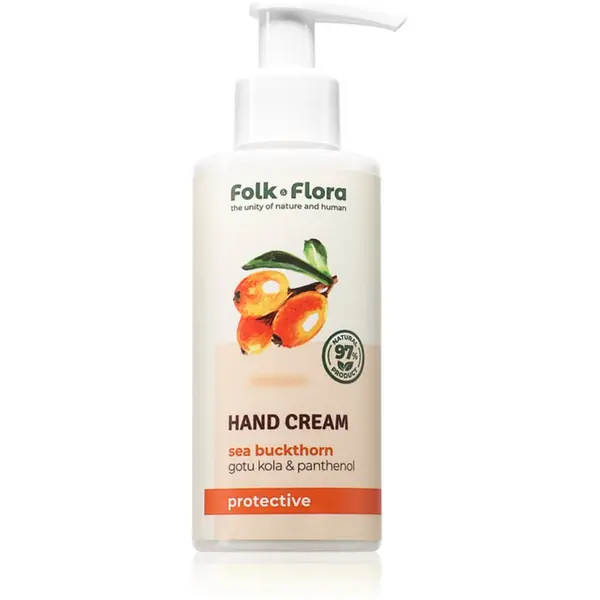 Folk & Flora Folk & Flora Sea Buckthorn zaštitna krema za ruke s hranjivim učinkom 150 ml