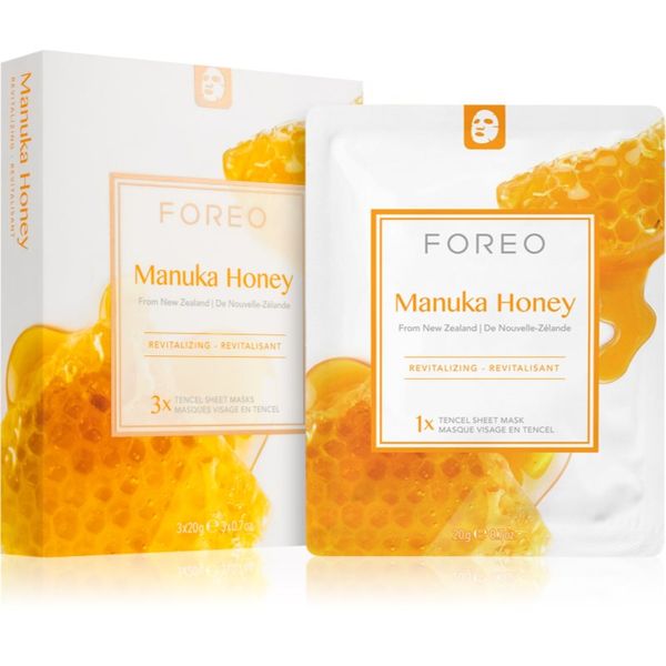 FOREO FOREO Farm to Face Sheet Mask Manuka Honey Sheet maska s hidratacijskim i revitalizirajućim učinkom 3x20 ml