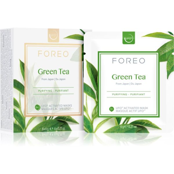 FOREO FOREO UFO™ Green Tea osvježavajuća i umirujuća maska 6 x 6 g