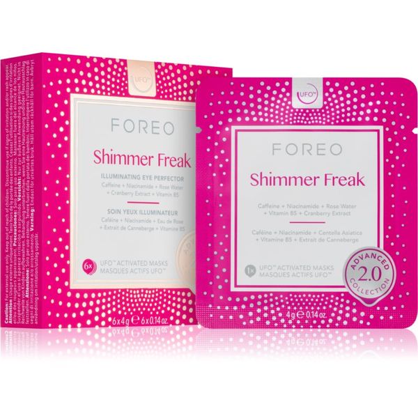 FOREO FOREO UFO™ Shimmer Freak posvjetljujuća maska protiv podočnjaka 6 kom