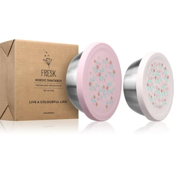 FRESK FRESK Snackbox kutija za užinu Garden Flowers 2 kom