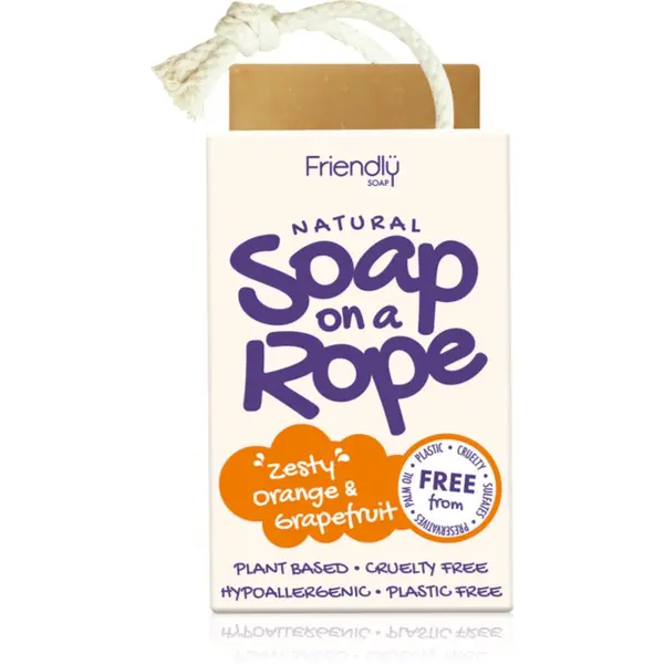 Friendly Soap Friendly Soap Soap on a Rope Orange & Grapefruit prirodni sapun na uzici 95 g