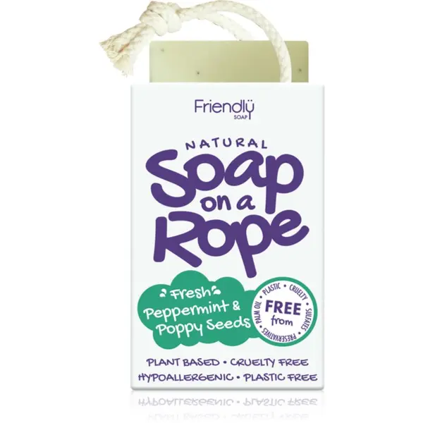 Friendly Soap Friendly Soap Soap on a Rope Peppermint & Poppy Seeds prirodni sapun na uzici 95 g