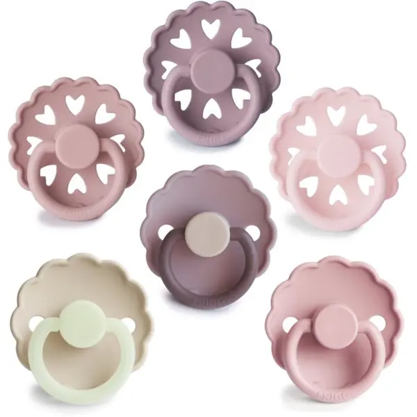 FRIGG FRIGG 6-Pack Pacifiers Round Silicone Size 2 duda Blooming Love 6 kom