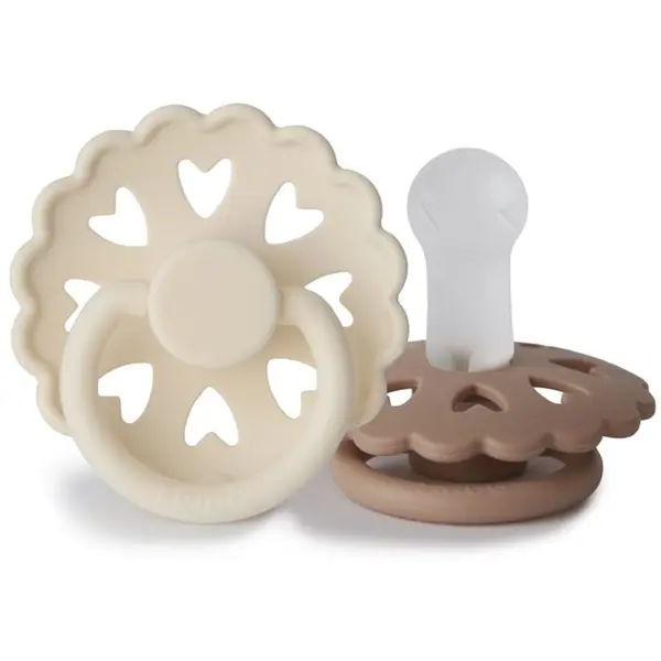 FRIGG FRIGG Fairytale Round Silicone 2-Pack Size 2 duda The Ugly Duckling/The Emperors New Clothes 2 kom