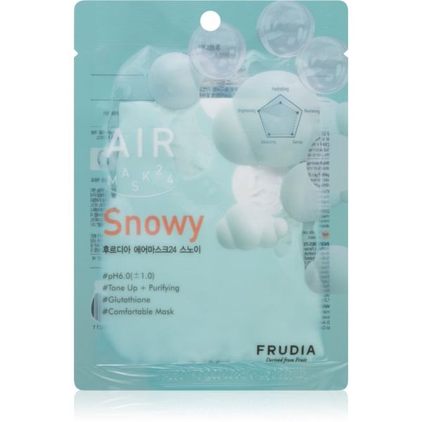 Frudia Frudia AIR Snowy Sheet maska za ujednačavanje tena lica 25 ml