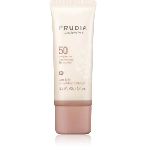 Frudia Frudia Sun Bare Skin Foundation mineralni zaštitni fluid za lice za ujednačavanje tena lica SPF 50 40 g