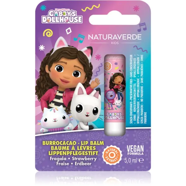 Gabby's Dollhouse Gabby's Dollhouse Naturaverde Kids balzam za usne za djecu Strawberry 1 kom