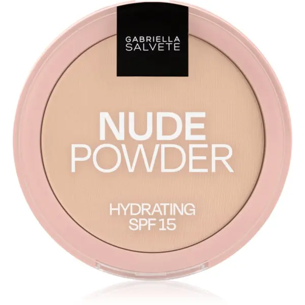 Gabriella Salvete Gabriella Salvete Fixing Powder Hydrating nježni kompaktni puder SPF 15 nijansa 03 Nude Sand 8 g