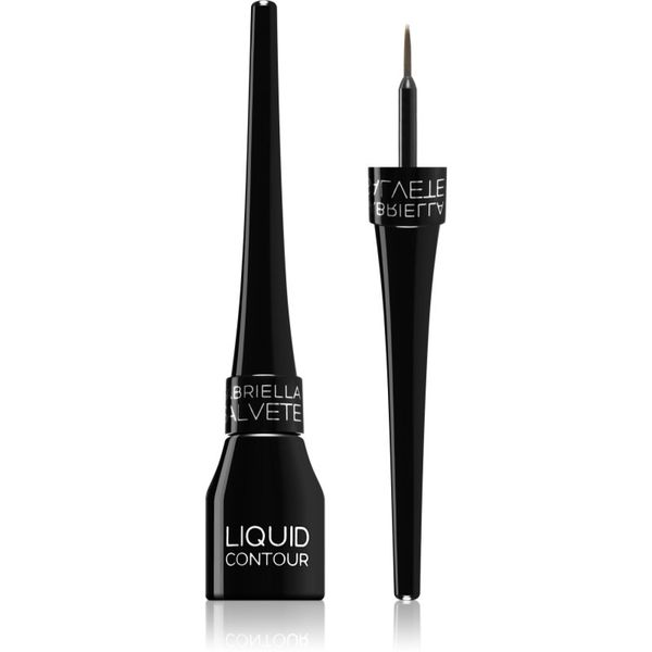Gabriella Salvete Gabriella Salvete Liquid Contour vodootporni tuš za oči s kistom nijansa 01 Black 4 ml