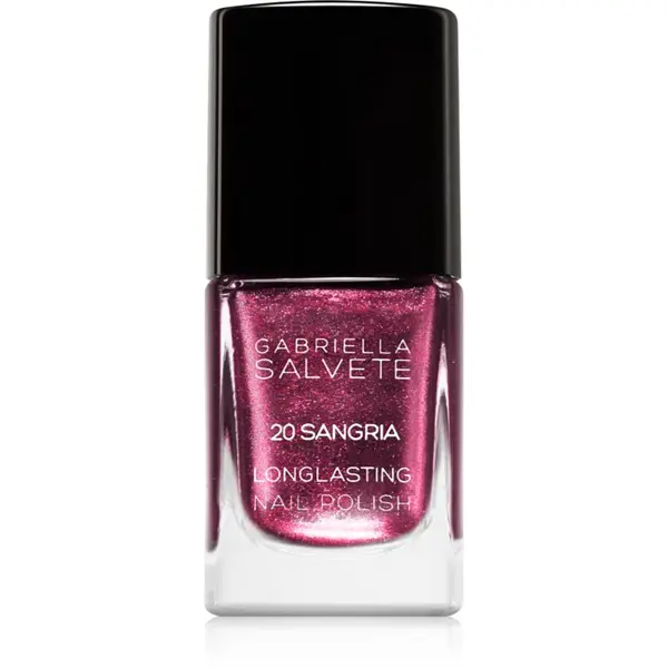 Gabriella Salvete Gabriella Salvete Longlasting Enamel dugotrajni lak za nokte sa šljokicama nijansa 20 Sangria 11 ml