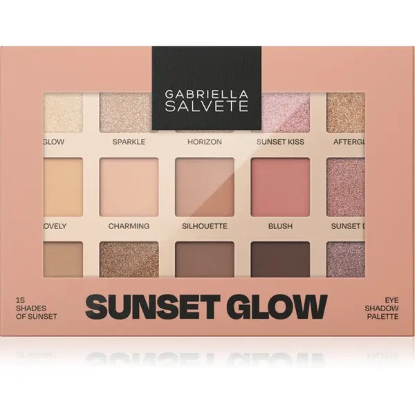 Gabriella Salvete Gabriella Salvete Sunset Glow 15 Shades of Sunset paleta sjenila za oči 15 g