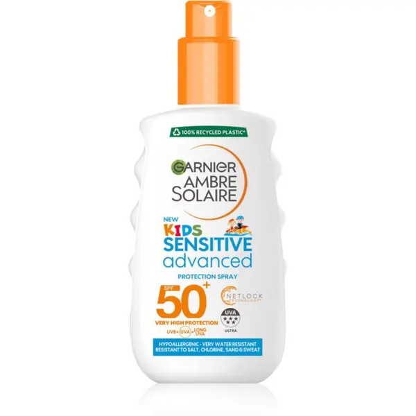 Garnier Garnier Ambre Solaire Advanced Sensitive Kids mlijeko za sunčanje u spreju SPF 50+ 150 ml
