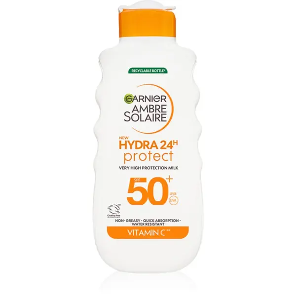 Garnier Garnier Ambre Solaire Hydra 24h zaštitno mlijeko za sunčanje s hidratantnim učinkom SPF 50+ 175 ml
